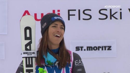 La gioia di elena curtoni, l'inno di mameli suona a sankt moritz
