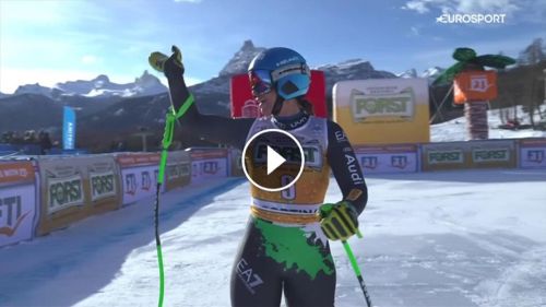 Elena curtoni da applausi, 3° posto nella discesa-bis sull'olympia delle tofane, rivivi il podio