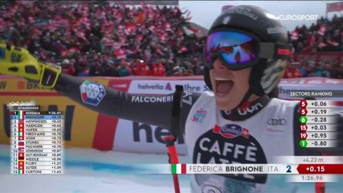 Federica brignone completa la doppietta azzurra: è 2a a crans montana, ecco la sua discesa
