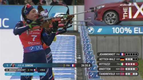 L'errore all'ultimo poligono frena le speranze, lisa vittozzi chiude ottava nell'inseguimento