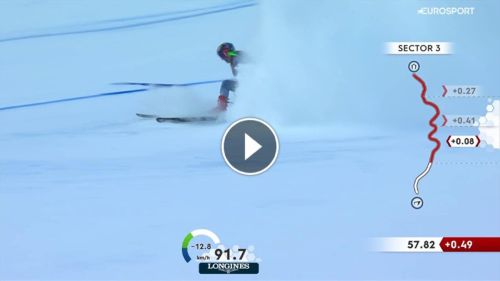 Sofia goggia, che spavento! cade in super g, ma si rialza subito