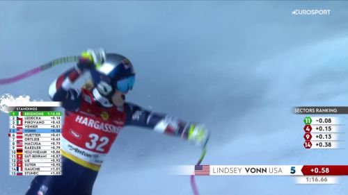 Attenzione a lindsey vonn! sesta con una discesa da urlo a sankt anton
