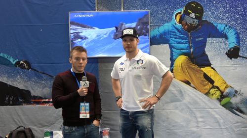 Giuliano razzoli alla vigilia dello slalom di levi ai microfono di neveitalia