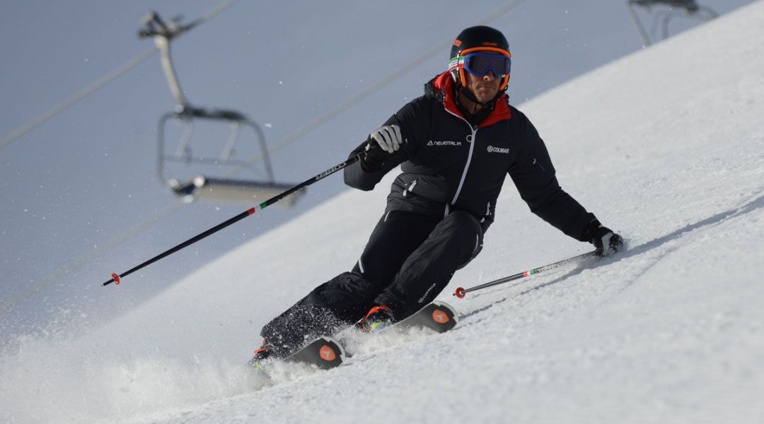 Luciano Magi al test di Dynastar Omeglass Pro Ti R21 Racing (2016)