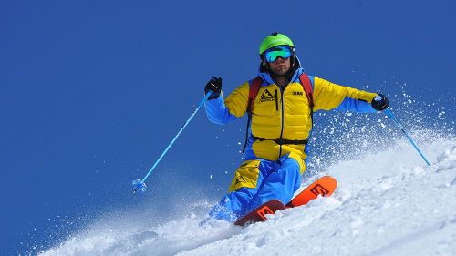 Rolando Bertolina al test di Salomon xDr 88Ti (2019)