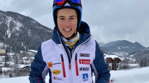 Una raggiante Petra Vlhova sta preparando le gare di Kranjska Gora a Tarvisio