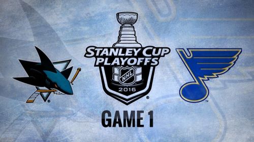 Elliott makes 32 saves, blues beat sharks in game 1