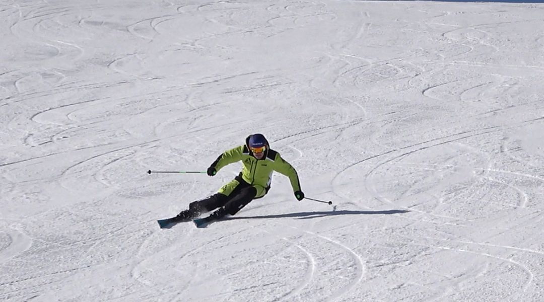 Riccardo Giacomel al test di Atomic Redster X9S Revoshock S (2025)