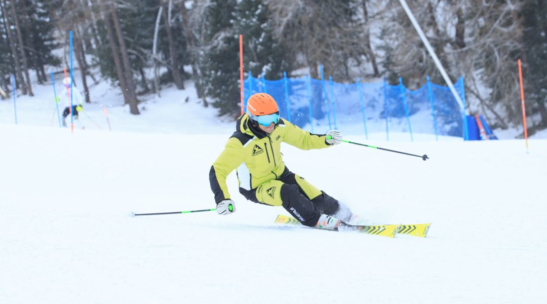 Claudio Gilardini al test di Volkl Racetiger SL (2025)
