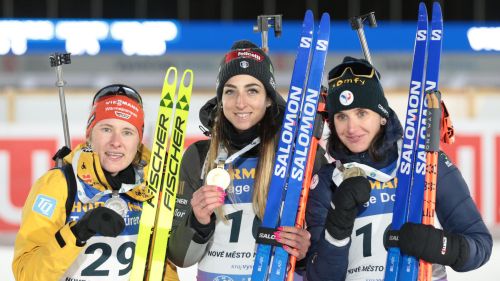 Simon e Braisaz pronte a una nuova sfida tutta francese nell’Inseguimento di Nove Mesto, Vittozzi in lotta per il podio