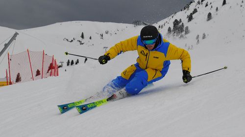 Riccardo Giacomel al test di Volkl Racetiger SL Pro (2019)