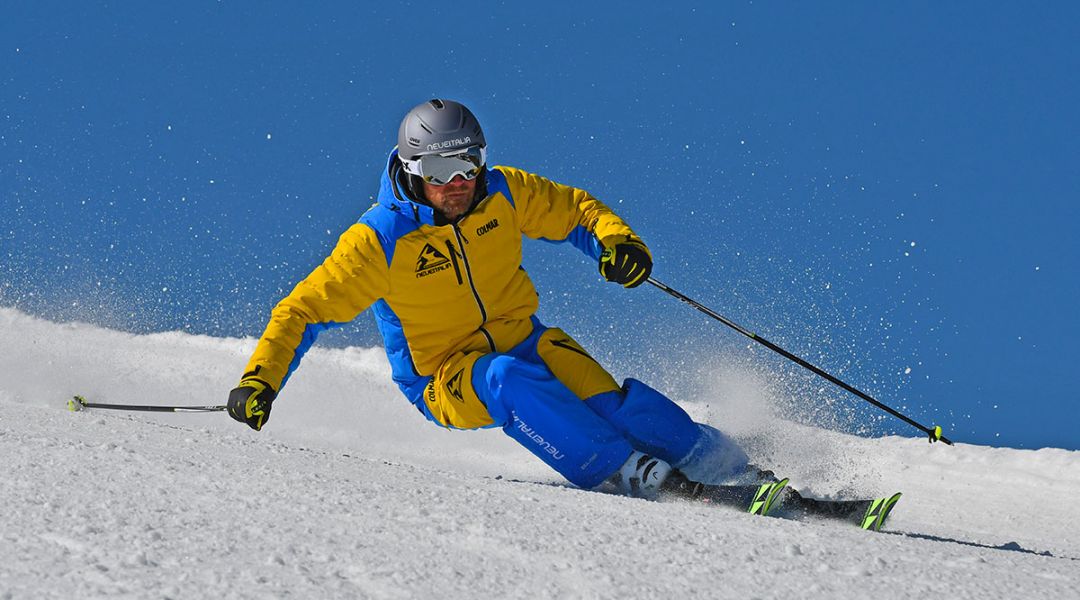 Rolando Bertolina al test di Fischer RC4 Worldcup SC Yellow Base Curv Booster (2020)