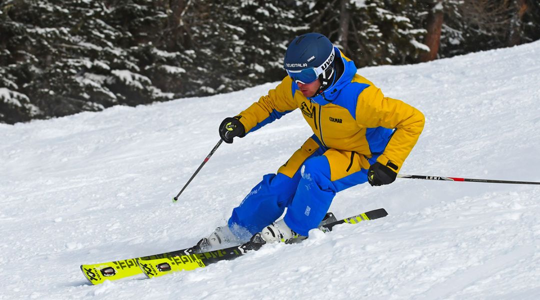 Lorenzo Medici al test di Volkl Racetiger SC Yellow (2020)